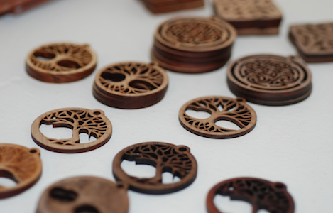 wood cut pendants